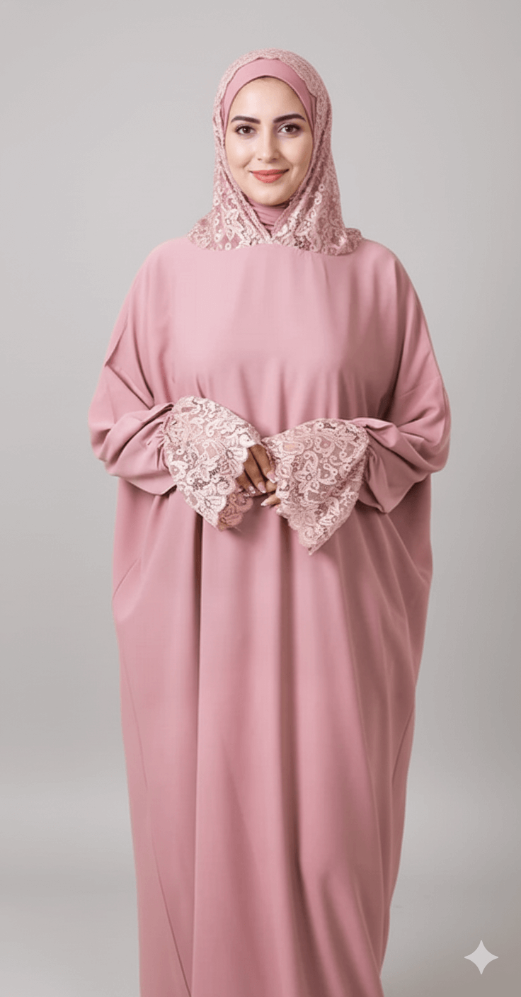 Abaya de prière avec Dentelle