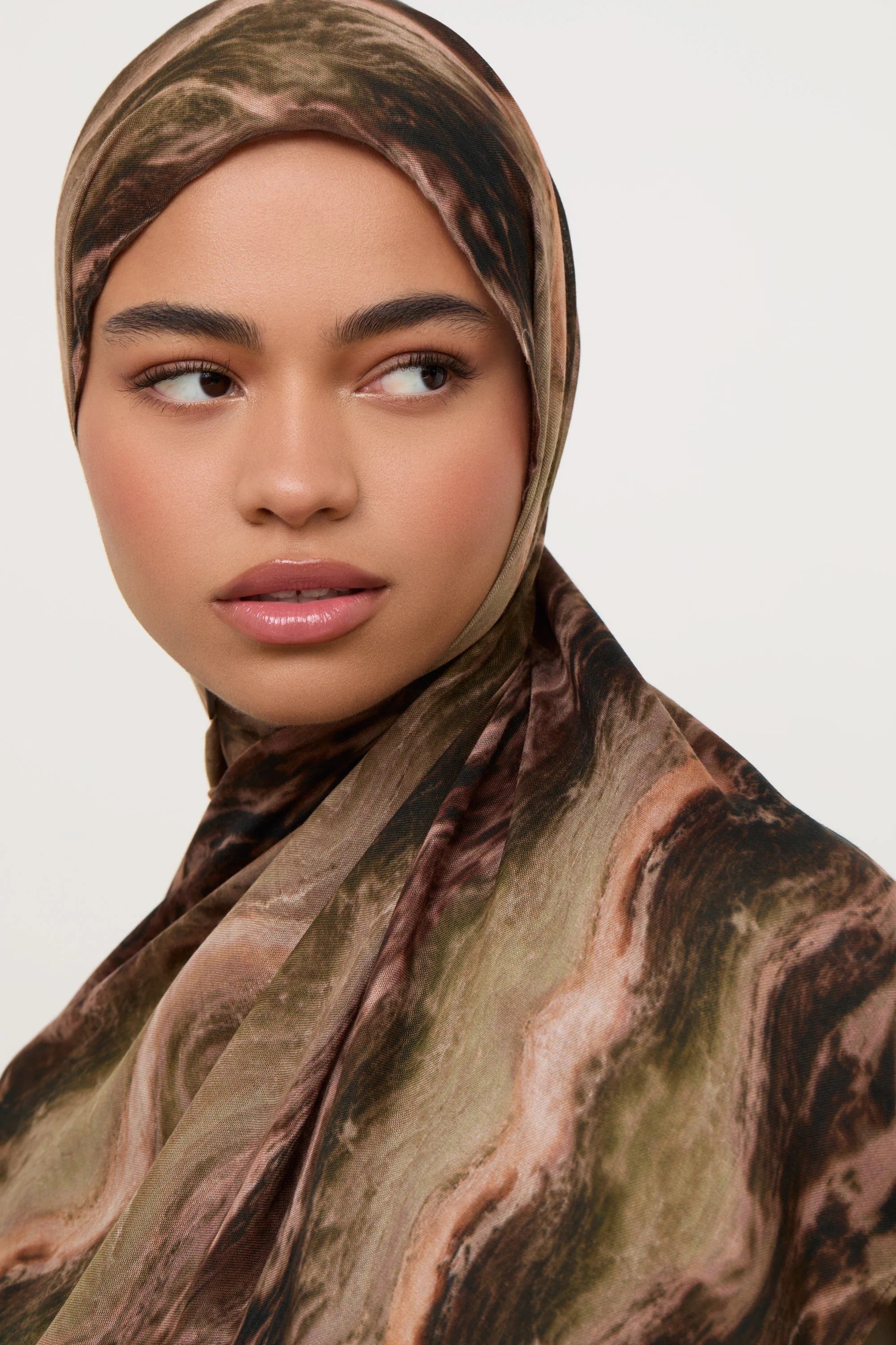Printed Modal Hijab - Desert Marble