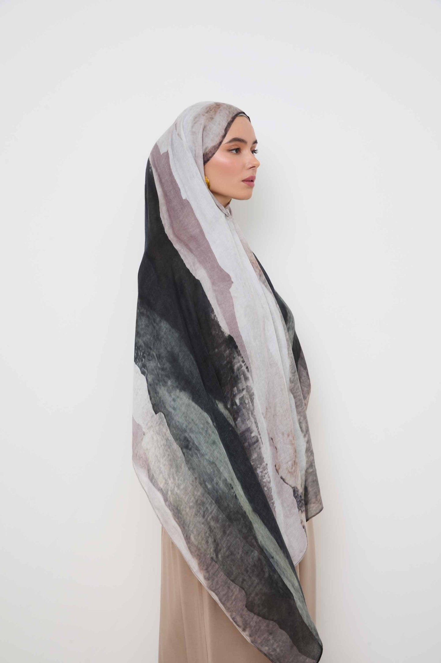 Printed Modal Hijab - Dune Sands