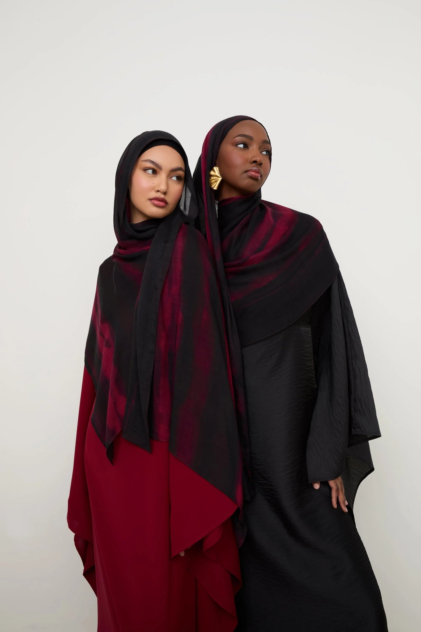 Printed Modal Hijab - Ember Smoke