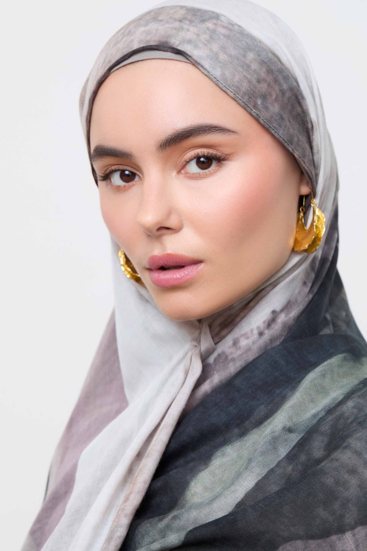 Printed Modal Hijab - Dune Sands