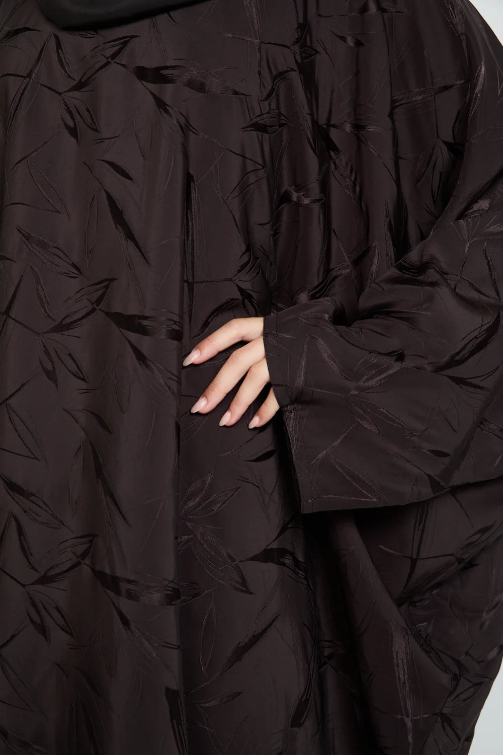 Premium Jacquard Closed Farasha - Nightshade Brown