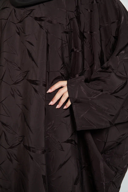 Premium Jacquard Closed Farasha - Nightshade Brown