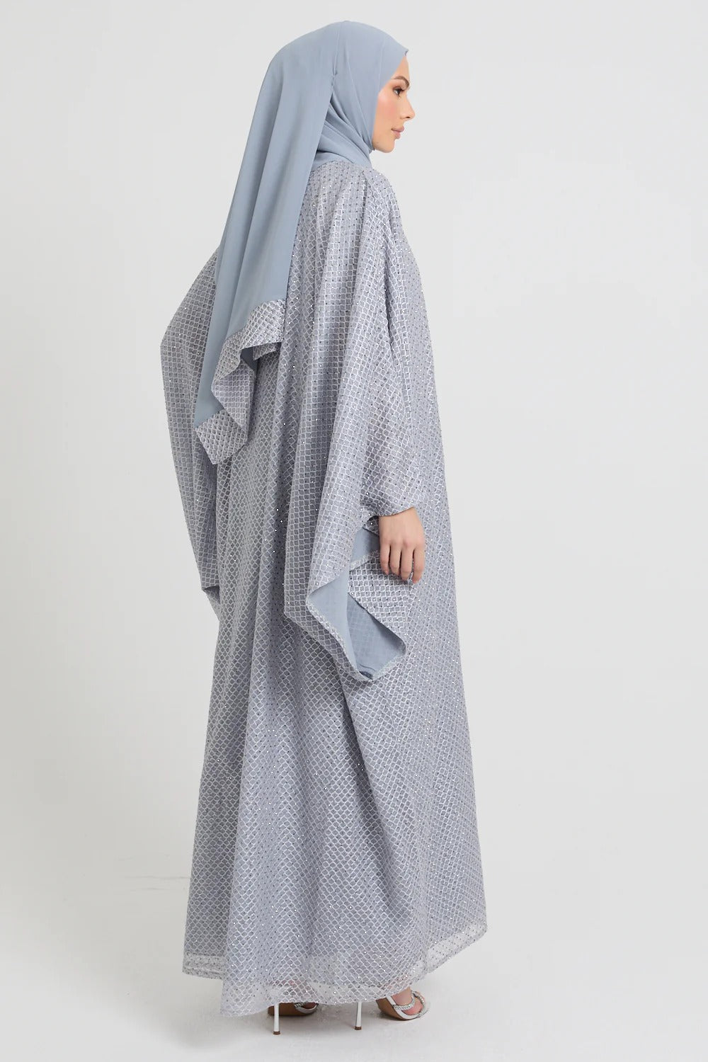 Luxury Moonlit Weave Open Abaya - Limited Edition