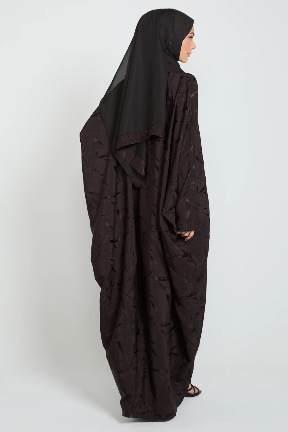 Premium Jacquard Closed Farasha - Nightshade Brown